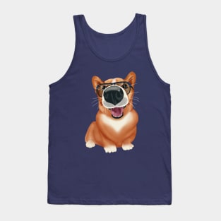 Corgi with sunglasses Tank Top